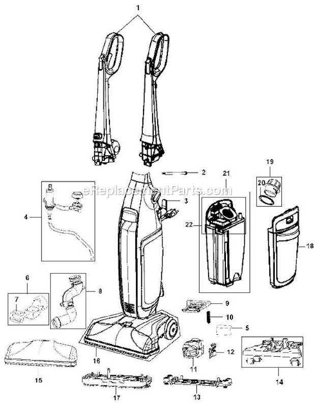 Hoover FH40150 FloorMate Page A Diagram
