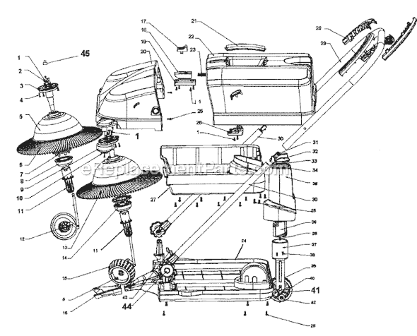 Hoover L1400 Spin Sweep Outdoor Sweeper Page A Diagram