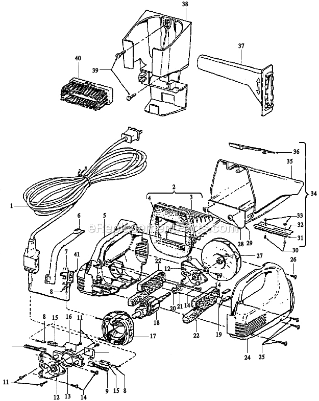 Hoover S1073 Hand Vac Page A Diagram