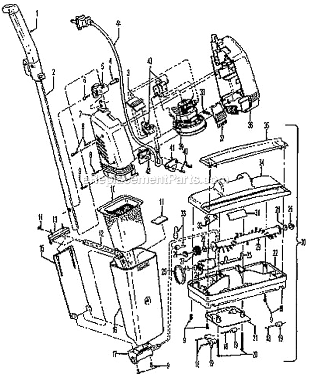 Hoover S2203 Brush Vac Page A Diagram