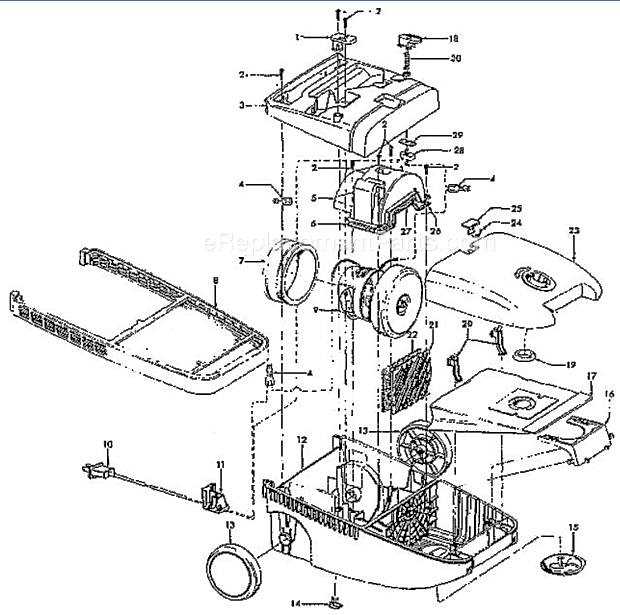 Hoover S3523 Futura Canister Page A Diagram