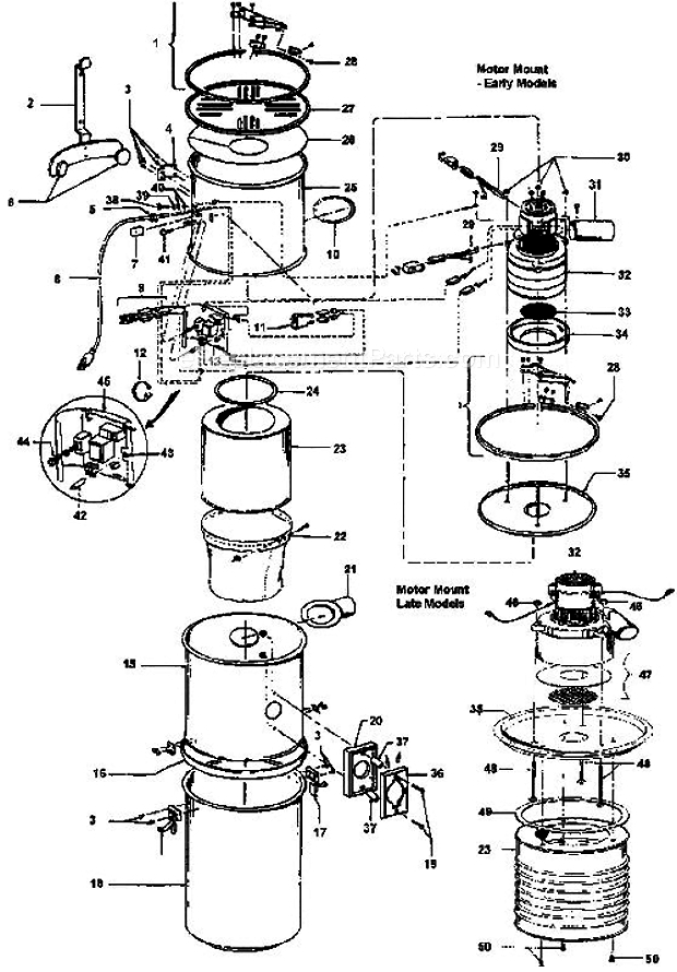 Hoover S5671 Central Vacuum Unit Page A Diagram