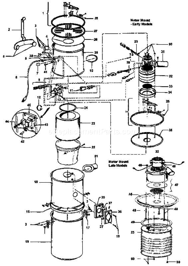 Hoover S5673-080 Central Vacuum Unit Page A Diagram