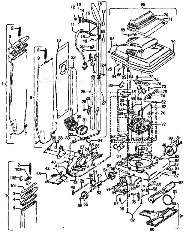 Hoover U4381-900 Convertible Page A Diagram
