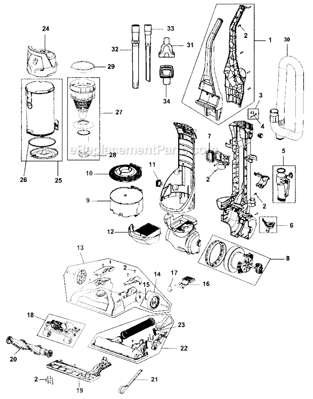 Hoover UH71209 Whole House Cleaner Page A Diagram