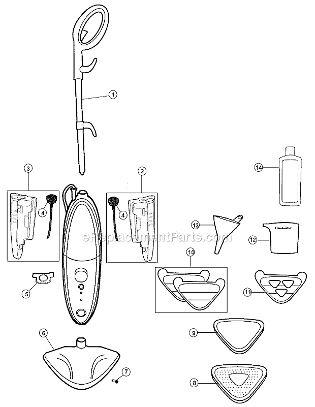 Hoover WH20200 Steam Mop Page A Diagram