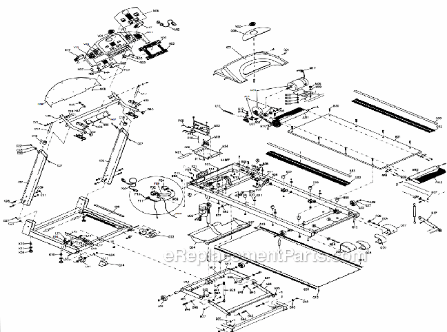 Horizon Fitness 301321 (PTM110)(2003) Treadmill - Folding Page A Diagram