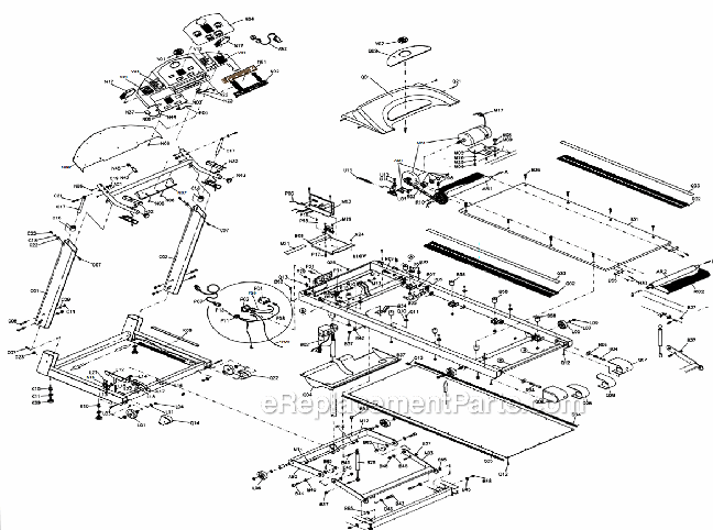 Horizon Fitness 30133 (TM74C)(2004) Treadmill - Folding Page A Diagram
