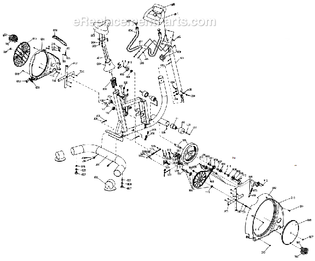 Horizon Fitness B51 (CB43C)(2005) Bike - Upright Page A Diagram