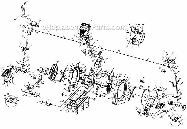 Horizon Fitness EX67 (EP506)(2009) Elliptical - Traditional Page A Diagram