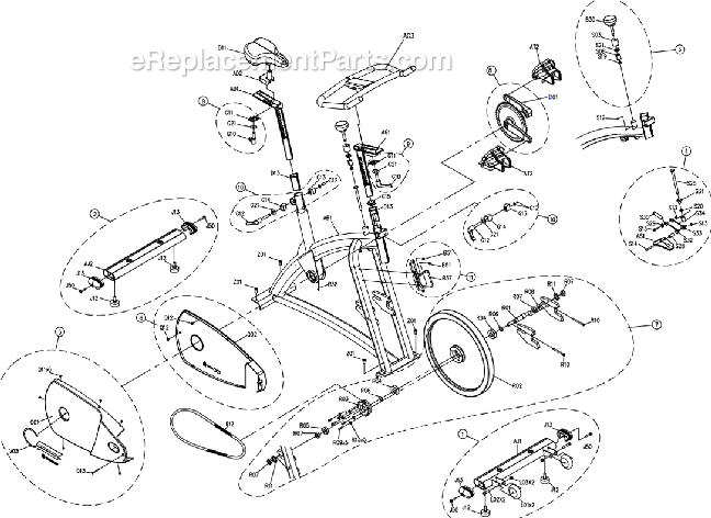 Horizon Fitness P8000 (FC16B)(2010) Bike - Indoor Cycle Page A Diagram