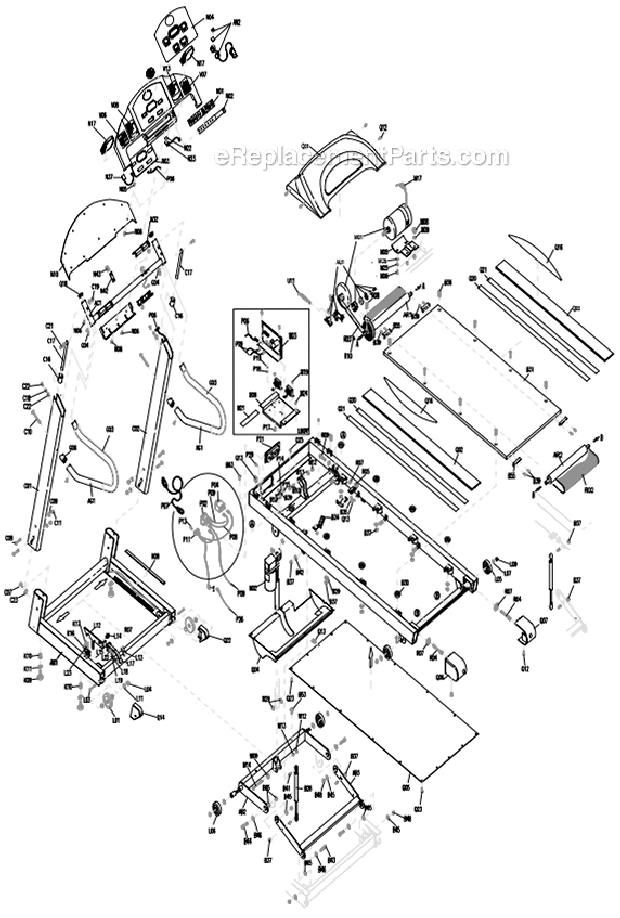 Horizon Fitness Quantum (TM363)(2001) Treadmill - Folding Page A Diagram