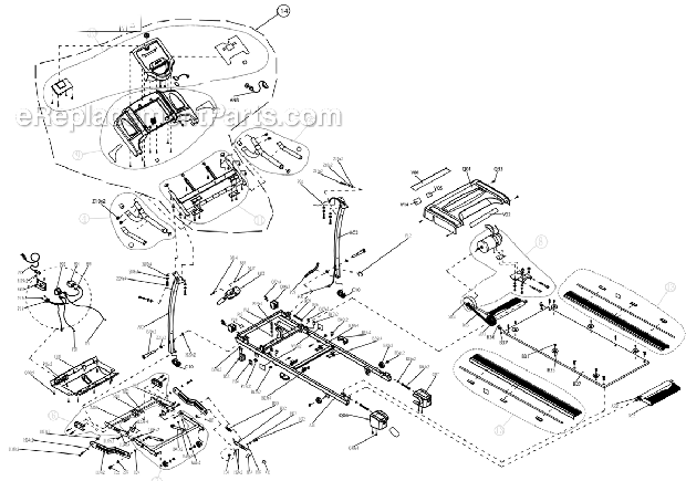 Horizon Fitness SC2250T (TM606B)(2011) Treadmill - Folding Page A Diagram