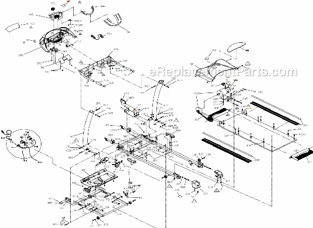 Horizon Fitness T61 (TM156)(2006) Treadmill - Folding Page A Diagram