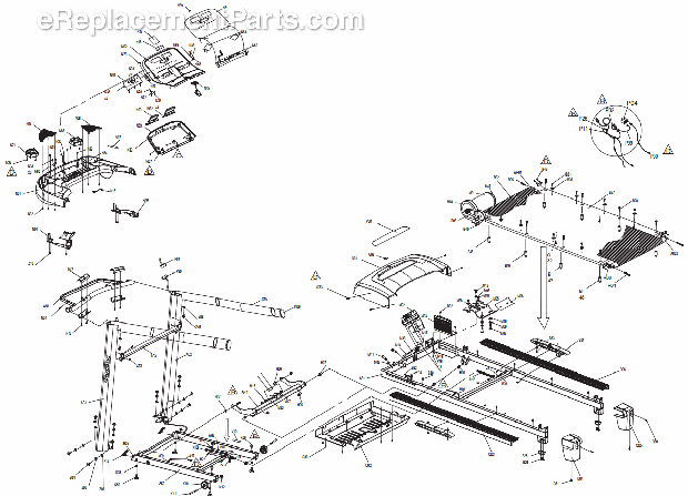 Horizon Fitness T701 (TM616)(2009) Treadmill - Folding Page A Diagram