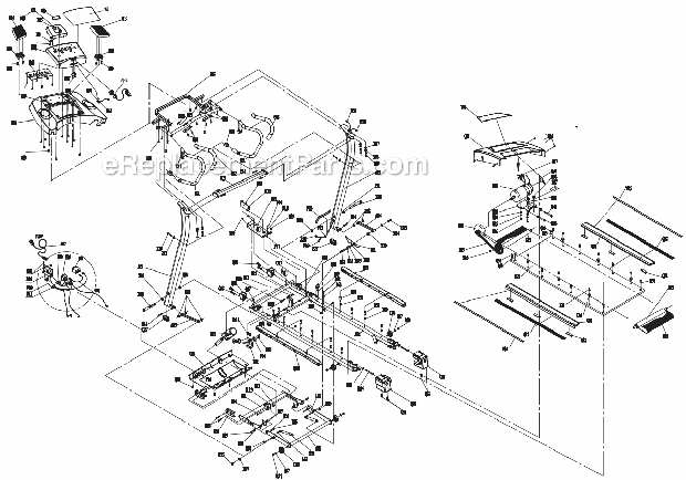 Horizon Fitness T800 (Cranberry)(2008) Treadmill - Folding Page A Diagram