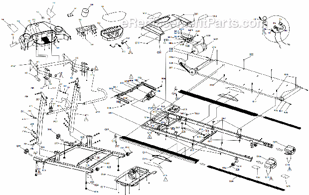 Horizon Fitness T90 (TM617)(2009) Treadmill - Folding Page A Diagram