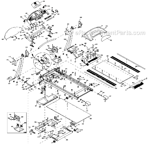 Horizon Fitness TSC2 (TM67B)(2003) Treadmill - Folding Page A Diagram