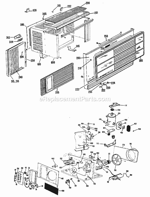 Hotpoint AHPQ405FBXN1 Air Conditioner Section Diagram