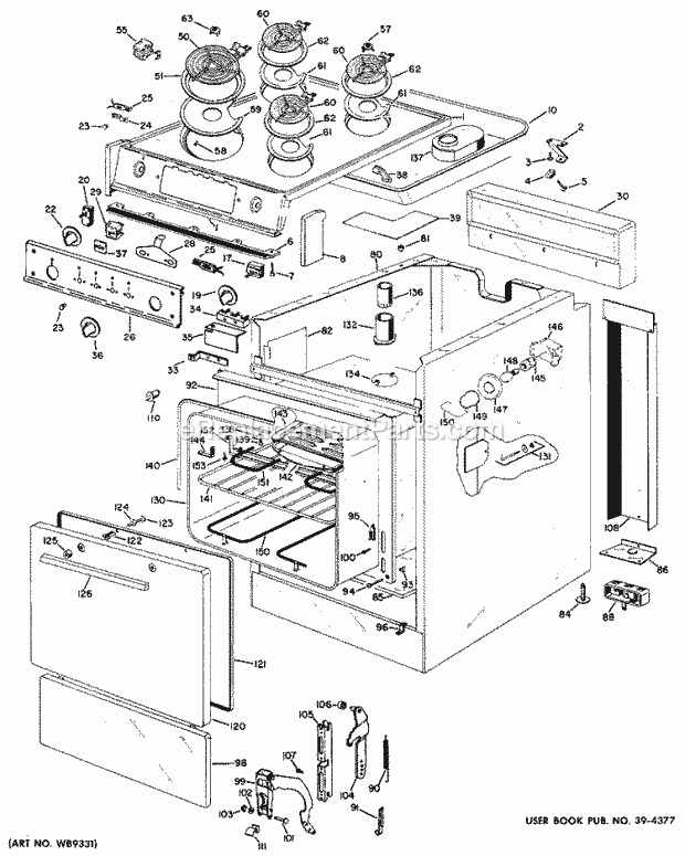 Hotpoint RA513*01 Electric Electric Range Section Diagram