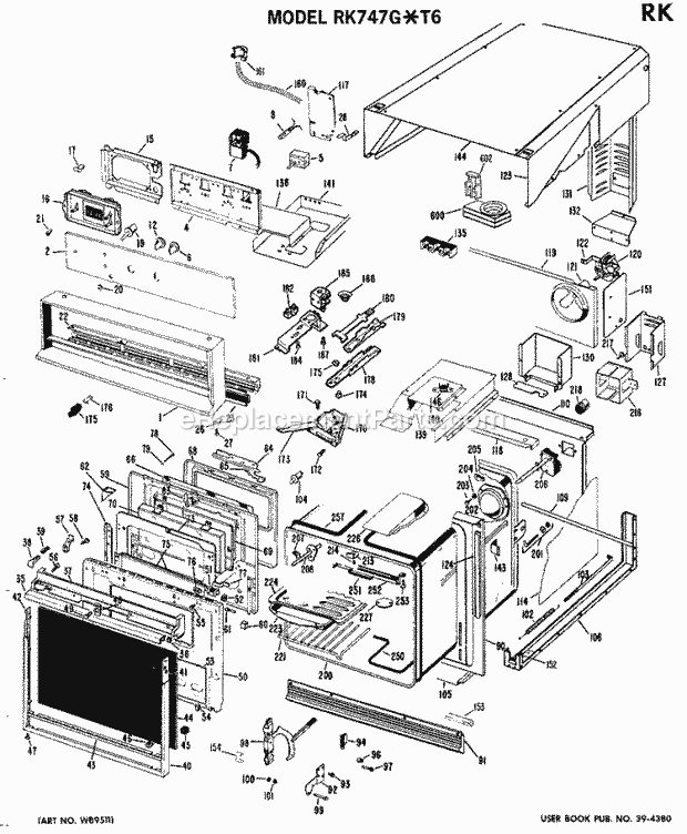Hotpoint RK747G*T6 Electric Electric Oven Section Diagram