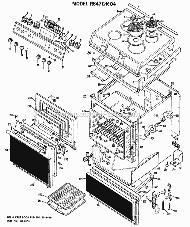 Hotpoint RS47G*04 Electric Electric Range Section Diagram
