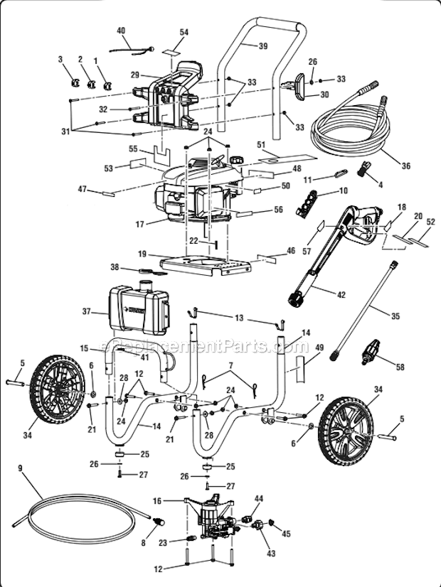 Husky HU80432 Pressure Washer Page A Diagram