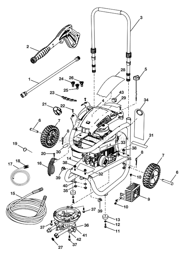 Husky HU80520 Pressure Washer Page A Diagram