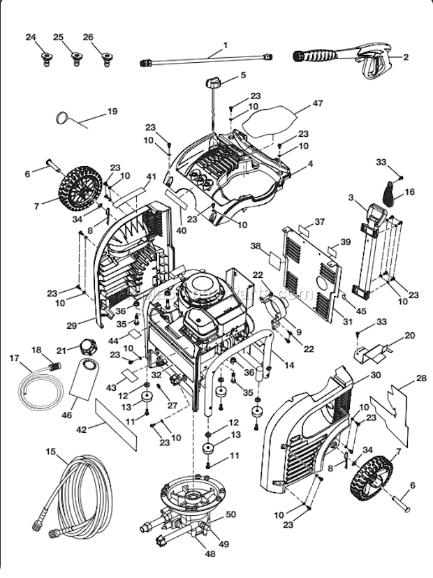 Husky HU80522 Pressure Washer Page A Diagram