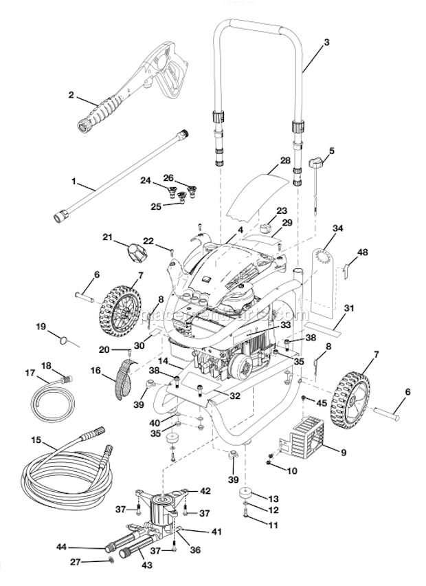 Husky HU80531 Pressure Washer Page A Diagram