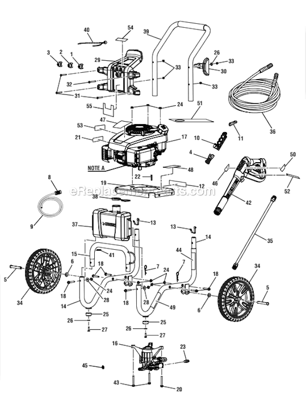 Husky HU80709A Pressure Washer Page A Diagram