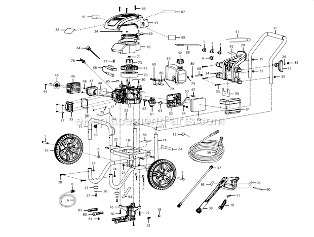 Husky HU80715 Pressure Washer Page A Diagram