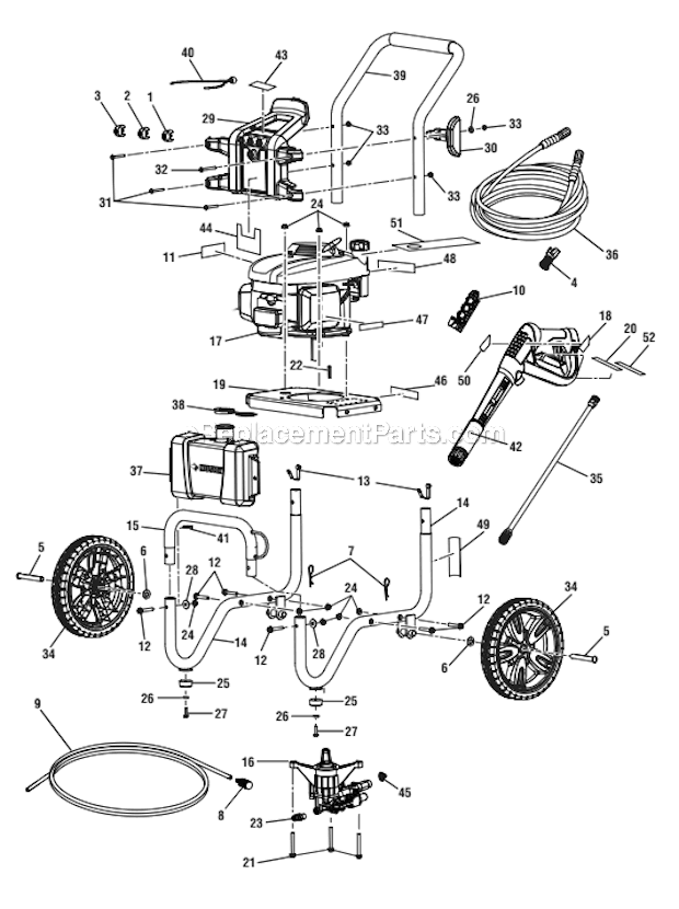 Husky HUCA80443 Pressure Washer Page A Diagram