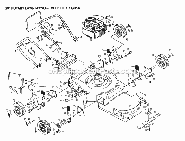 Husqvarna 1A201A (1999 And Before) 1A201A (1999 And Before) Page A Diagram