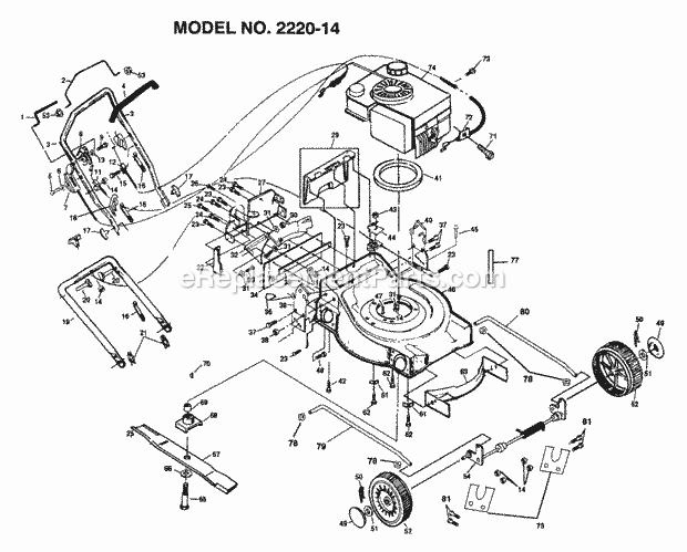 Husqvarna 2220-14 (1999 And Before) 2220-14 (1999 And Before) Page A Diagram