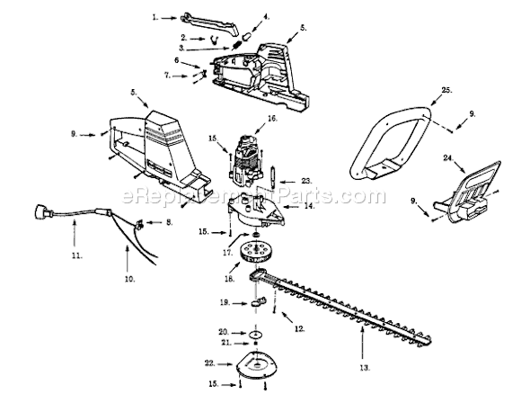 Husqvarna 340 H (1995-01) Hedge Trimmer Page A Diagram