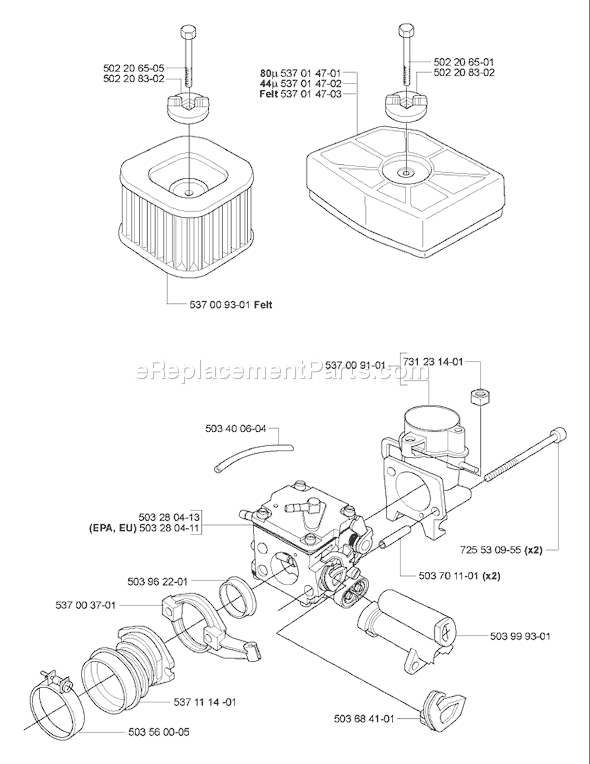 Husqvarna 390 XP 390XP Chainsaw Service Workshop & Illustrated Parts List Manual