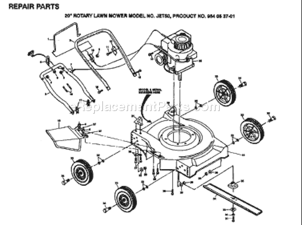 Husqvarna Jet 50 (1991-04) Lawn Mower Page A Diagram