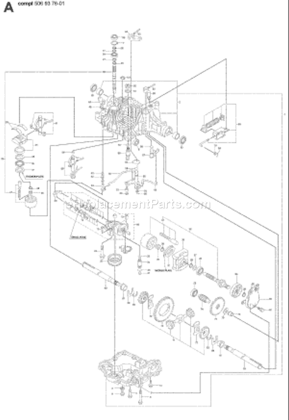 Husqvarna K 61 Transmission (2003-03) Engine Page A Diagram