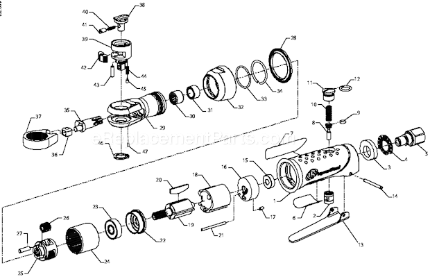 Ingersoll Rand 105-D2 Air Ratchet Wrench Page A Diagram