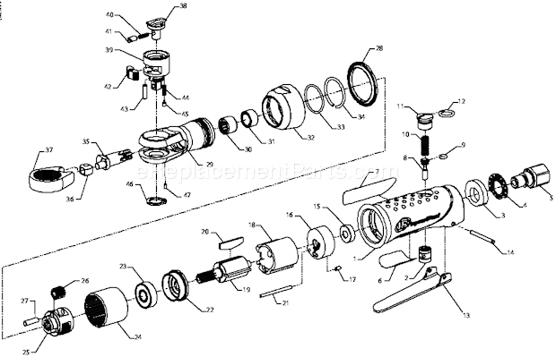 Ingersoll Rand 105-L2 Air Ratchet Wrench Page A Diagram
