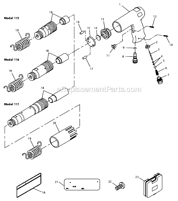 Ingersoll Rand 116K Air Percussive Hammer Kit Page A Diagram