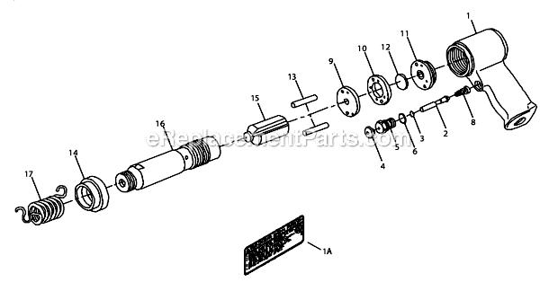 Ingersoll Rand 121/Q Air Percussive Hammer - Heavy Duty Page A Diagram