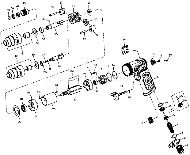 Ingersoll Rand 2101XPA-QC Mini Impact Wrench Page A Diagram