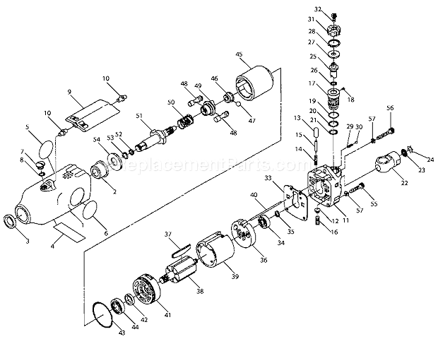 Ingersoll Rand 216B Air Impact Wrench Page A Diagram