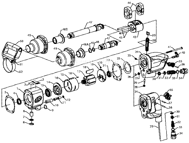 Ingersoll Rand 2190DTi-6 Air Impact Wrench Page A Diagram