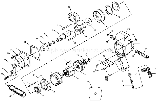 Ingersoll Rand 261-3 Air Impact Wrench Page A Diagram