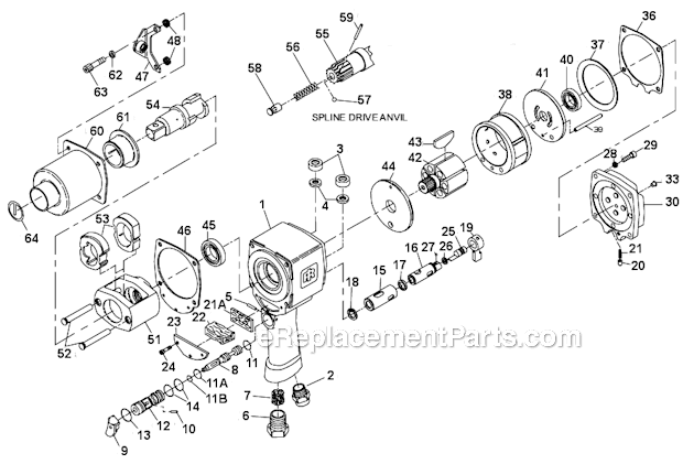 Ingersoll Rand 293S Air Impact Wrench Page A Diagram