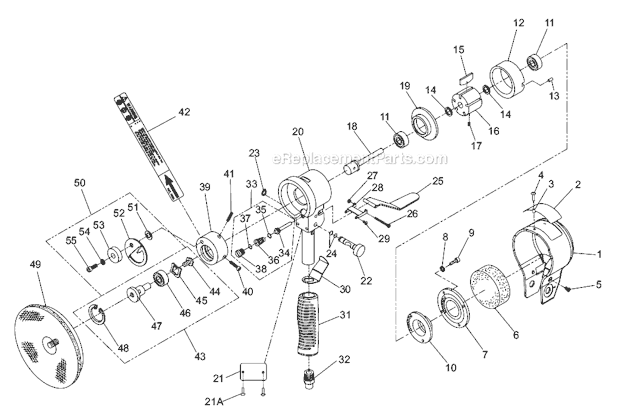 Ingersoll Rand 311A Dual-Action Angle Sander Page A Diagram