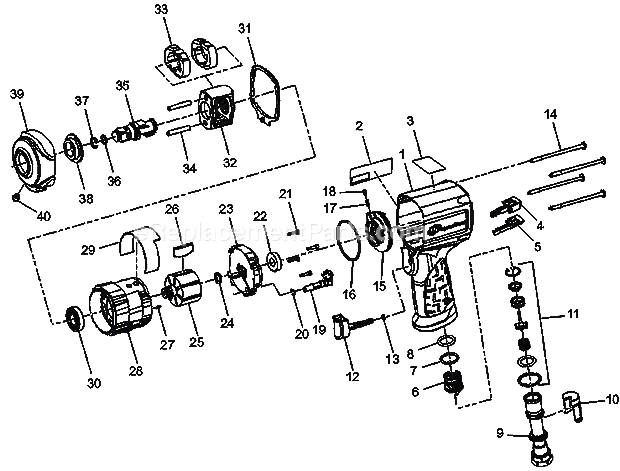 Ingersoll Rand 35MAX Air Impact Wrench Page A Diagram